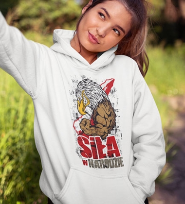 Damska bluza z kapturem SIŁA W NARODZIE